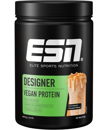 ESN Vegan Designer Protein Powder with Soy - Cinnamon Cereal - 900g