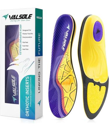 Valsole Plantar Fasciitis Insoles for Men Women 220+ lbs Heavy Duty Support Pain Relief Orthotics - Men 6-6.5 Women 8-8.5 10 - 253 mm