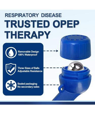 Lung Exerciser - Acapella Flutter Valve Device for Mucus Clearance & Lung Expansion | Breathing Trainer for Recovery - Dark Blue-e - Buy Online on GoSupps.com