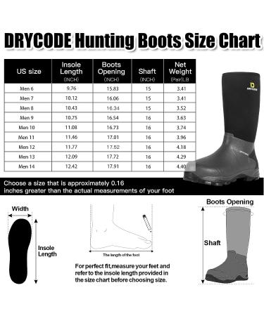 DRYCODE Men's 5.5mm Neoprene Insulated Waterproof Anti-Slip Rubber Boots - Size 6-14 Black - Buy Online on GoSupps.com