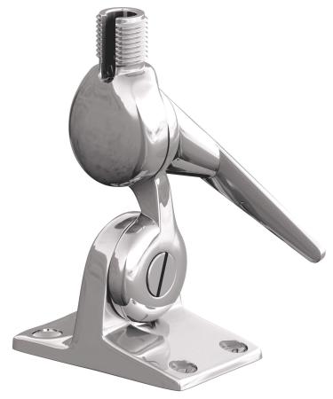 Shakespeare 5187 Stainless Steel 4-Way Ratchet Mount Silver ,One Size