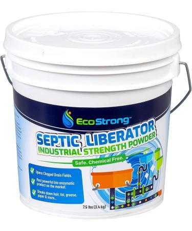 Septic Tank Shock Treatment | Bio Enzyme Septic Safe | Clears Leach & Drain Fields, Dissolves Organic Solids, Grease, Hair - Drain Deodorizer(7.5 LBS) 7.5 Pound (Pack of 1)