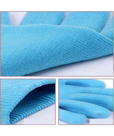 Pinkiou Moisturizing Cotton Gloves for Dry Hands | Eczema Relief and Whitening | Women's Softening and Moisturizing Spa Gel Inner Gloves - Blue - Buy Online on GoSupps.com