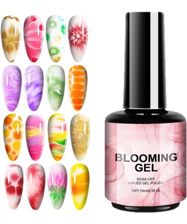 UV LED - 15ml Flowering Gel Artistic Watercolor Effect Strong Gels Smooth Color Spread Professional Nail Polish | Long-Lasting Flowering Gel for School - Buy Online on GoSupps.com