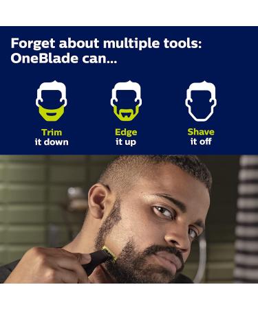 Philips Norelco OneBlade Pro QP653080 Electric Trimmer & Shaver with 3 Replacement Blades - Buy Online on GoSupps.com