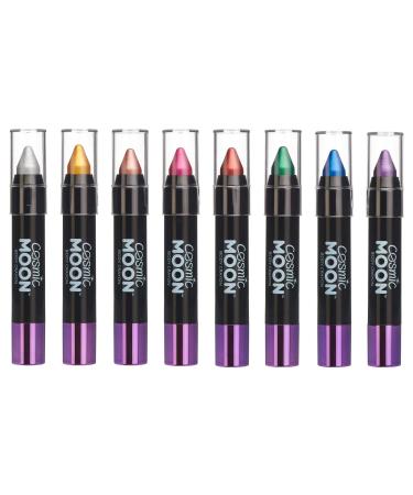 Cosmic Moon - Metallic face -to -face pen/body Malkreide make -up for face and body - 3.5g - you can easily create professional metallic designs!- set with 8 colors