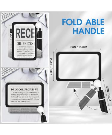 Smlirop 48 LED 5X Magnifier Cool and Warm 3-Mode Switching - Ideal for Low Vision Observation Aids and Elderly Readers - Reduces Eyestrain for a Comfortable Reading Experience (Lens 7.5 * 4.4 in) - Buy Online on GoSupps.com