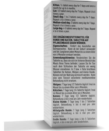 Vetocanis Tablets against Worms based on Plant Extracts for Cats and Dogs 30 tablets Against worms Dogs and Cats All Breeds and All Ages Meat Flavor - Buy Online on GoSupps.com