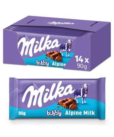 Milka Milka Bubbly aerated Alpine milk chocolate tablet - 14 x 90 g