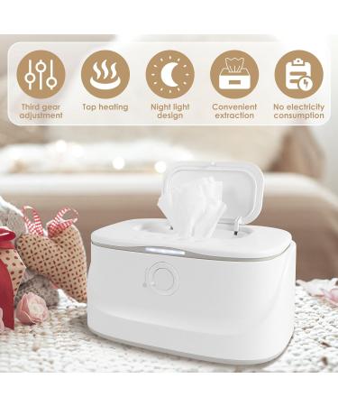 Abizarch USB Baby Wipe Warmer with LED Light Baby Wipe Warmer Dispenser 3 Adjustable Temperature Diaper Wipe Warmer Portable Baby Wipe Heater Warmer Keeps Wipes Warm and Moist for Newborns Baby Nurser White - Buy Online on GoSupps.com