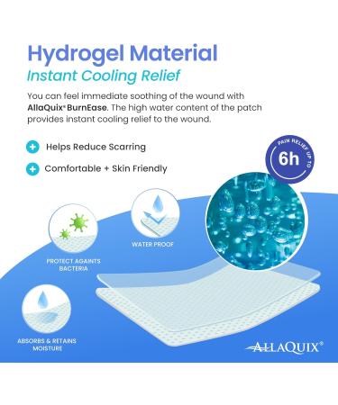 BurnEase Hydrogel Wound Dressing for Burns - XL 4in (Box of 5 Sterile Pads) | Fast Shipping Worldwide - Buy Online on GoSupps.com