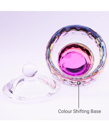 JND Acrylic Liquid Monomer Dappen Dish with Lid Peacock Bowl for Nail Art - Glass Crystal Powder Cup - Professional Quality - Buy Online on GoSupps.com