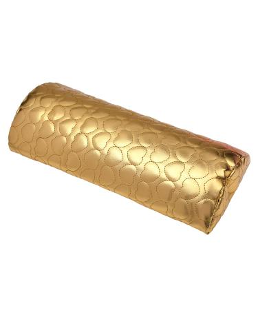 MFUOE Leather Nail Hand Rest Cushion Manicure Hand Pillow Arm Rest Nail Cushion Nail Art Hand Pillow(Gold)