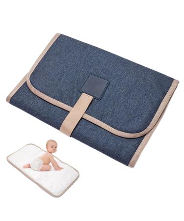 Baby changing pad portable diaper pad diaper pad for on the go baby wrapping ceiling pad for infants and toddlers breathable washable reusable navy blue dark blue