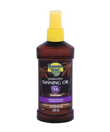 Banana Boat Sunscreen Protective Tanning Oil Broad Spectrum Sun Care Sunscreen Spray - SPF 15  8 Ounce