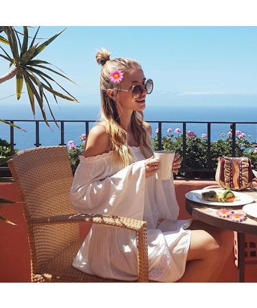 Oenothera 13 Pieces Daisy Headband Flower Crown Headband Flower Crown for Women Girls Wedding Festival Party Hair Headbands Accessories(Pink) - Buy Online on GoSupps.com