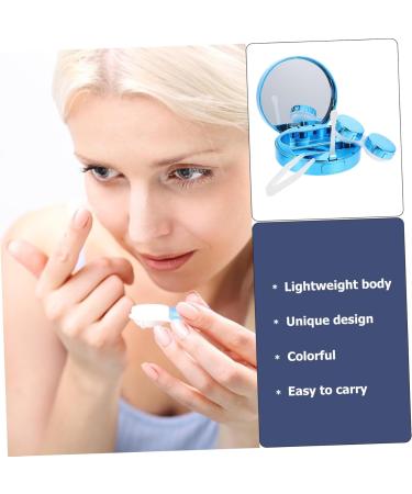 Buy Healeved Starry Sky Glasses Case & Contact Lens Container - Travel Suite Hard PP Blue (7.5x7.5 cm) | International Shipping Available - Buy Online on GoSupps.com