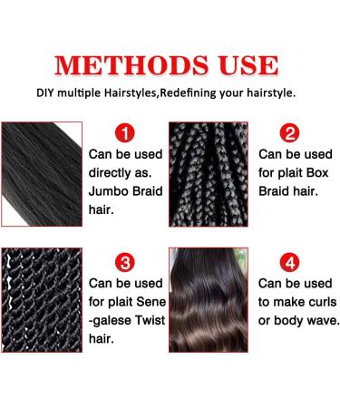 Beyond Beauty 8 Packs Pre Stretched Braiding Hair Synthetic Yaki EZ Braiding Coi Leray Braids Knotless Braiding Hair Extensions Pre Stretched Hot Water Setting Crochet Braids 26Inch(Purple-Red-Pink) 8Packs-26Inch Purple-Red-Pink - Buy Online on GoSupps.com