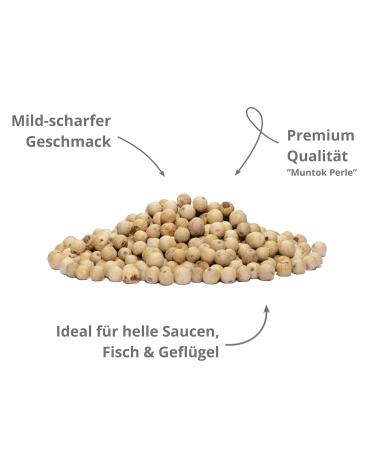 Buy Boomers Gourmet White Pepper Whole Muntok Pearl Refill 120g | Premium Spice for International Shipping - Buy Online on GoSupps.com