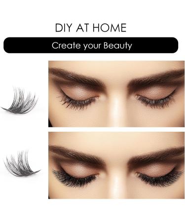 72 PCS D Curl 3D False Individual Cluster Lashes - Reusable Natural Look Soft Eyelashes - DIY Eyelash Extensions - 10-16MM - Dramatic Effect - Buy Online on GoSupps.com