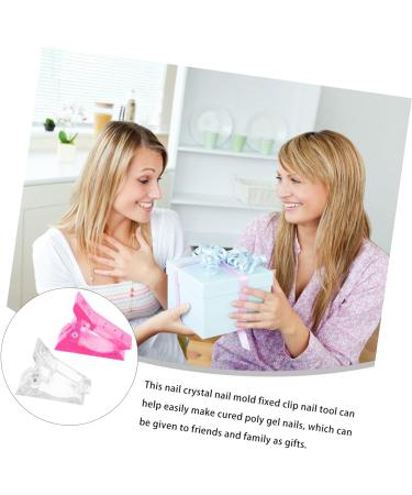 Mikinona 36 pcs Pink Tips Manicure Finger Quick Clip Gel Fixing Clips A for and Curve Tip Tools Fixation Pinchers Nail Poly Tool Salon DIY Accessories Extension Nails White Fake 1 count (Pack of 1) White Pinkx3pcs - Buy Online on GoSupps.com