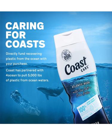 Coast CARE Body Wash - Atlantic Rush 18oz (Pack of 6) | Hydrating and Nourishing Formula - Buy Online on GoSupps.com