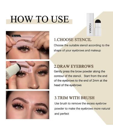 YOOMIA Eyebrow Stamp Stencil Kit with Waterproof Pomade and 10 Reusable Brow Stencils (Taupe) - Buy Online on GoSupps.com