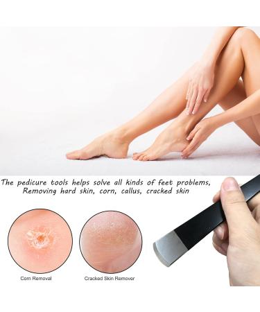 Professional Hornhaut Hobel Foot Scraper Pedicure Knife Kit - 4-Piece Hard Skin Remover & Foot Care Set for Smooth Heels - Buy Online on GoSupps.com