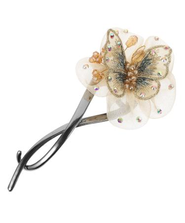 FRCOLOR Pins hair bow clip no slip hair grips flower petal hair clamps butterfly hair barrettes french hair clips bun hair clip hair pins for buns Miss rhinestone hair non-slip no