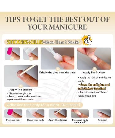 Black French Tip Press on Nails Set - 24 Pieces Short Almond Gel Fake Nails for Women - Cute Natural Oval False Nails - Glue On Nude French Nail Design - Buy Online on GoSupps.com
