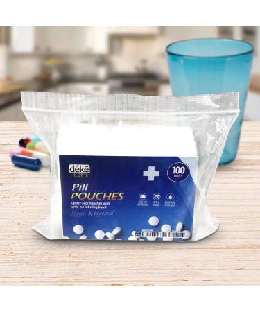 Buy Deke 100 Pack Clear Resealable Travel Pill Packs | 4x2.75 Organizer Pouches for Vitamins & Medications - Portable & Label-Friendly - Buy Online on GoSupps.com