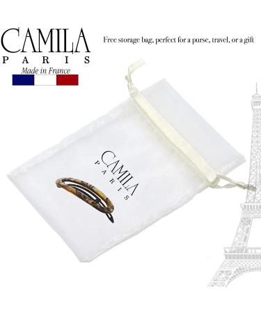 Camila Paris CP3365 French Handmade Hair Barrette Clip - Onyx | Metal-Free Closure, Strong Hold Grip | Stylish Hair Accessories for Women and Girls - Made in France - Buy Online on GoSupps.com