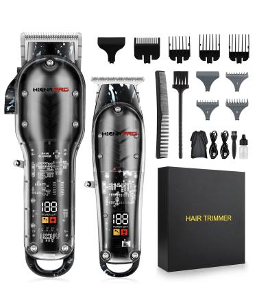 Hair Clippers for Men T Liners Hair Trimmer Set Men Professional Cordless Rechargeable Barber Hair Cutting Kit with LED Display Gifts for Men