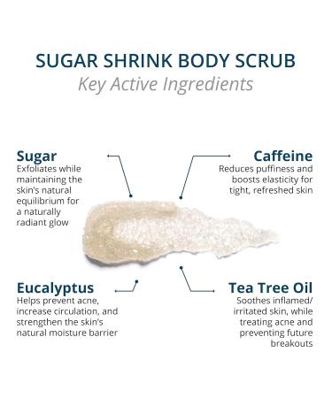 Visha Skincare 4 in 1 Sugar Shrink Body Scrub | Multi-tasking Exfoliating Scrub for Smooth Soft Skin & Cellulite Reduction - 10oz - Buy Online on GoSupps.com