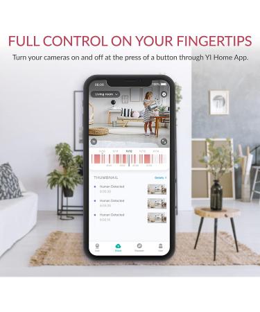YI Pan-Tilt Security Camera 360 2.4G Smart Indoor Pet Dog Cat Cam with Night Vision, 2-Way Audio, Motion Detection | Phone APP, Alexa & Google Assistant Compatible - 1 Pack - Buy Online on GoSupps.com