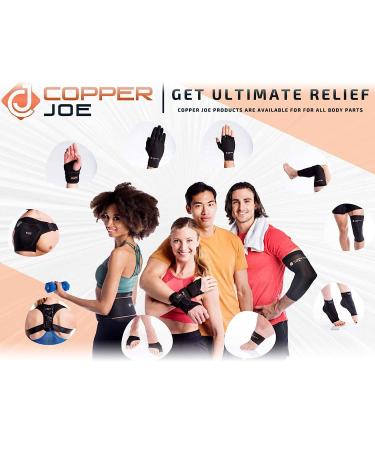 Copper Joe Ankle Brace Compression Sleeve for Heel Pain Relief - Plantar Fasciitis Support for Men & Women (Medium, 1 Pair) - Buy Online on GoSupps.com