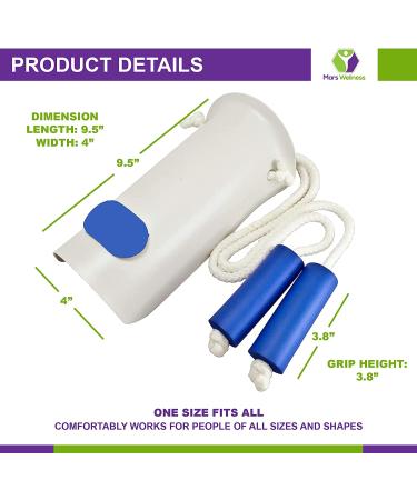 Mars Wellness Deluxe Sock Aid Donner - Foam Grip Handles - Adjustable Cords - Compression Sock Helper for Elderly, Senior, Pregnant, Diabetics - 1 Pack - Buy Online on GoSupps.com