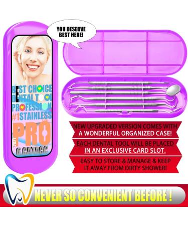 Professional Dental Tools Set - Stainless Steel Plaque Remover & Hygiene Kit with Case - Buy Online on GoSupps.com