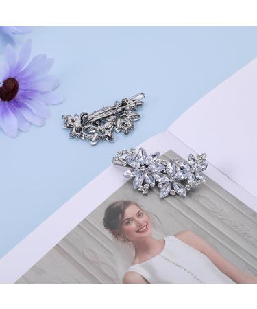 Teaaha 2PCS Diamante Rhinestone Hair Clips - Bridal Wedding Accessories for Women - Buy Online on GoSupps.com