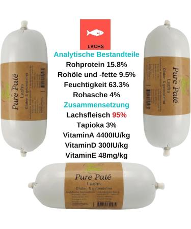 Paw Natural Hundenwurst Cutting Festival | 3x400g Gluten-Free Salmon Sausage | Fresh Meat from Healthy Animals | Shop Now! - Buy Online on GoSupps.com