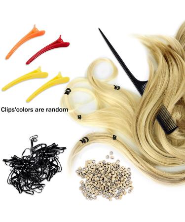 Duufin Hair Extensions Kit â€“ 1500 Micro Link Rings Beads + Tools (Black, Blonde, Dark Brown) - Buy Online on GoSupps.com