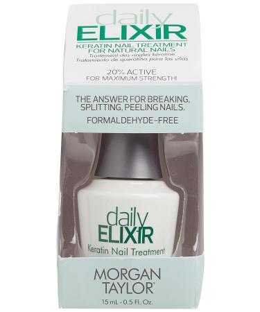 Morgan Taylor Daily Elixir Keratin Treatment Base Coat 0.5 oz - Long Lasting & Strengthening Nail Polish Base - Buy Online on GoSupps.com