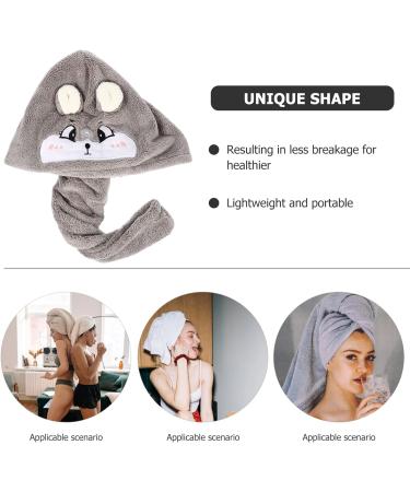 Ciieeo 3pcs Dry Hair Cap Shower Caps for Women Hair Turban Hair Bands for Womens Hair Super Absorbent Hair Towel Quick Dry Headband Polyester Nylon Warp Knitted Coral Fleece As Shownx3pcs 65X25CMx3pcs - Buy Online on GoSupps.com