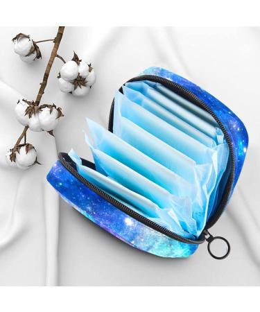 Menstruation Pad Bag with Zipper | Women's Tampon & Napkin Organizer | Unicorn & Galaxy Star Pattern - Buy Online on GoSupps.com