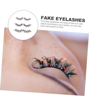 Didiseaon Short False Eyelashes 3 Pairs Halloween Decor False Lashes Fake Eyelashes Makeup Supplies Wispy Eyelashes Makeup Tools for Women Fake Lashes Natural Slim Chemical Fiber Set - Buy Online on GoSupps.com