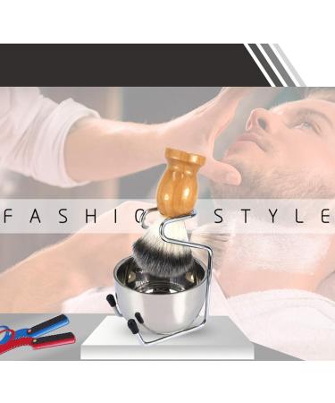 Ruiqas 3 in 1 Shaving Set for Men | Stainless Steel Brush & Soap Dish | Premium Grooming Essentials - Buy Online on GoSupps.com