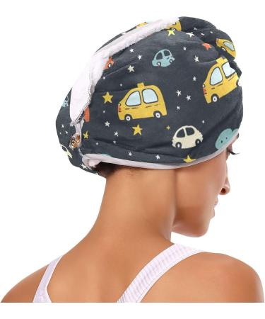 Little Stars Cars Hair Towel 2 Pack | Super Absorbent Quick Dry Hair Turbans for Women & Girls - Buy Online on GoSupps.com