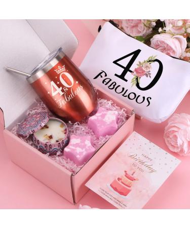 40th Birthday Pamper Gift Hampers for Her - Unique Birthday Present for 40 Year Old Women - Birthday Basket Gifts for Mum, Sister, Friend - Turning 40 Celebration - Buy Online on GoSupps.com
