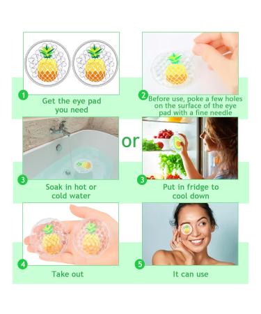 6 Pack Fruit Cold Eye Pads - Reusable Pineapple Avocado Watermelon Under Eye Patches for Cooling and Relaxation - Buy Online on GoSupps.com