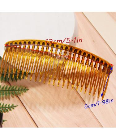 4pcs Large Plastic Hair Clips with Teeth - French Hair Comb for Women, Coffee Black Hair Accessories for Thick and Fine Hair - Buy Online on GoSupps.com